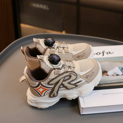 Children's Sports Shoes 2025 Spring & Fall New Popular Fashion Mesh Button Daddy Casual and Comfortable Sports Shoes Trend