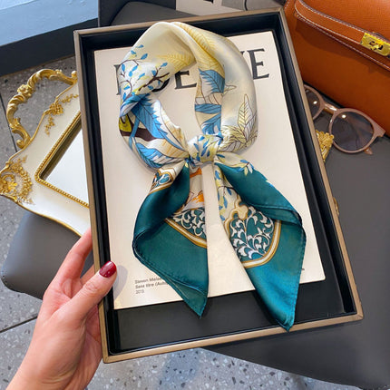 70cm Imitation Silk Square Scarf Fashion All-match Silk Scarf Professional Scarf Korean Style Neck Protection Scarf Decorative Small Square Scarf