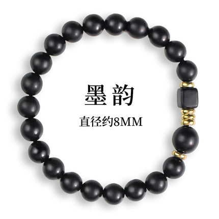 Multi-treasure beads bracelet luminous bamboo bead bracelet women's literary and artistic small fresh jewelry ebony sandalwood green sandalwood rosewood