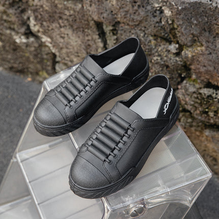 New Fashion Student Rain Shoes Women's Short Rain Boots Non-slip Wear-resistant Low-top Waterproof Shoes Shallow Mouth Lightweight Rubber Shoes for Women