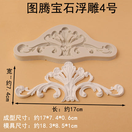 Embossed combination of various photo frame flower frame edge silicone handmade chocolate candy cake mold candy tool