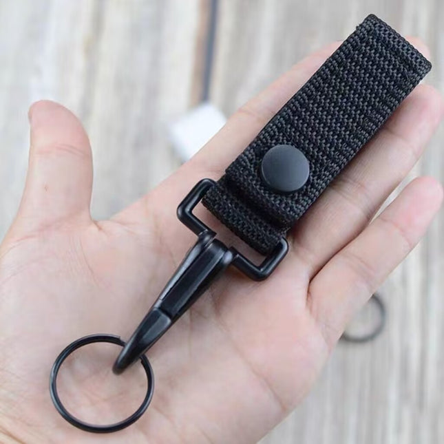 Outdoor Multifunctional Climbing Nylon Ribbon Keychain Hanging Buckle Hiking Camping Portable Clip CS Real Belt Buckle
