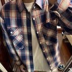 736 blue plaid / M