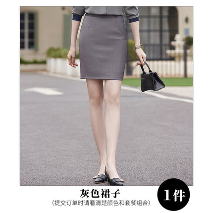Professional Dress Long Sleeve White Shirt Women's 2024 Spring Temperament Women's Hotel Front Desk Jewelry Store Beautician Work Clothes