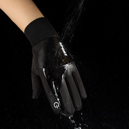 Touch Screen Gloves Men's Winter Warm Plus Velvet Imitation Wind Winter Driving Cold Protection Outdoor Riding Motorcycle