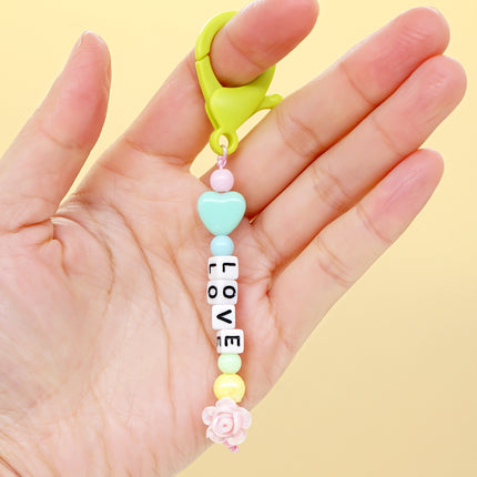 Factory direct supply handmade beaded mobile phone lanyard bluetooth speaker lanyard flashlight fan selfie stick U disk sling