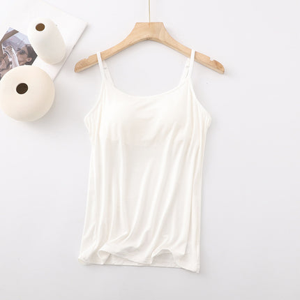 Modal with chest pad Vest Women's condole belt without steel ring BRA-T Cup one-piece slim underwear base shirt wholesale