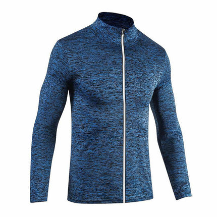 Fitness Basketball Sports Jacket for Men, Stand-Up Collar, Outdoor Running Zipper Quick-Drying Jacket, Breathable Quick-Drying Sports Jacket for Men