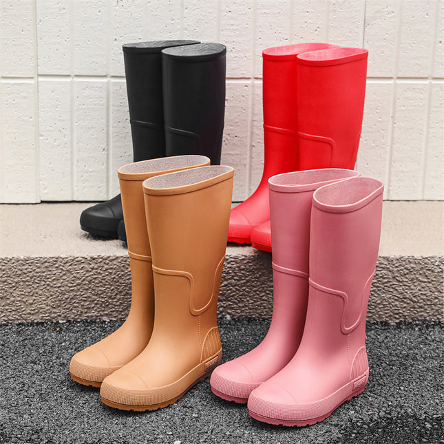 High-Top Women's Rain Boots, Spring & Fall Rain Boots, Women's High-Top Waterproof Shoes, Outdoor Work Non-Slip Waterproof Rubber Shoes, Women's Shoes