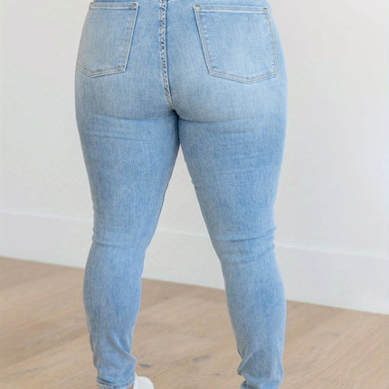 2025 Amazon New Plus Size Women's European and American Cross-Border Women's Jeans Fashion Tight Pencil Pants