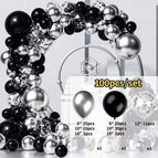 Black gold balloon set 009