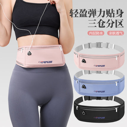 Running Waist Bag Men's and Women's Sports Mobile Phone Bag Personal Fitness Travel Equipment Outdoor Morning Running Invisible Waterproof Belt