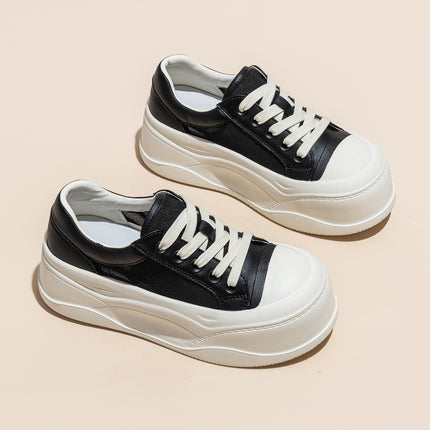 Women's White Sneakers 2026 Summer New Thick-Soled Height-Increasing Versatile Breathable Mesh Casual Lightweight Trendy Sports Shoes