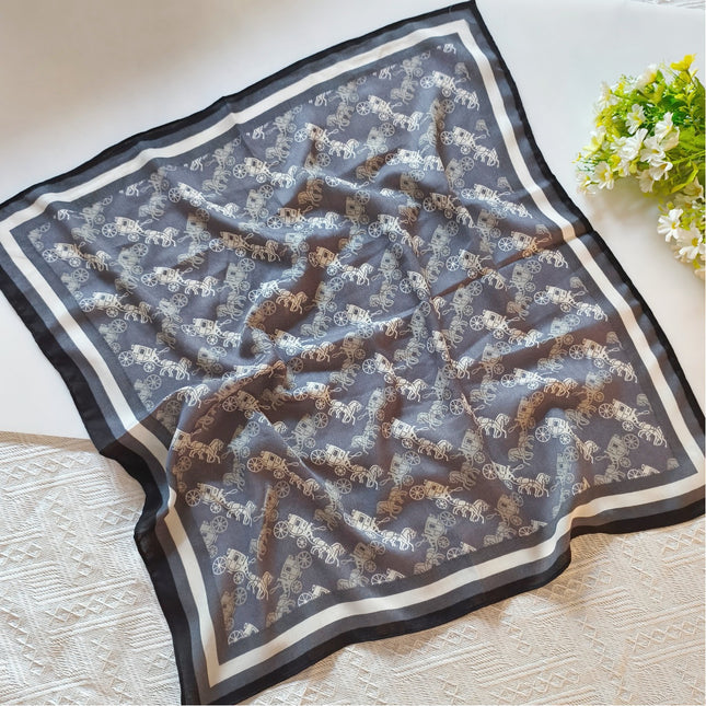 Color Picasso line fashion Joker silk wool autumn and winter scarf scarf shawl 65*65 double-sided printed square scarf