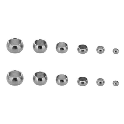 100 pucs/bag stainless steel positioning beads 18k bead chain clamp flat fixed beads pearl necklace bracelet diy beaded accessories