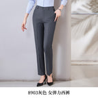 8903 gray stretch trousers for women / S