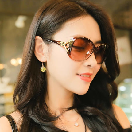 Sunglasses for Women 2025 Summer New Trendy Anti-Uv Women's Sunglasses Fashionable Round Face Polarized Glasses Big Face Slimming Look