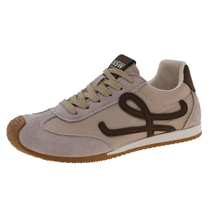 Women's 2025 Autumn New Casual Sports Shoes with Hidden Height Increase, Retro Color-Block Versatile Sneakers Wholesale