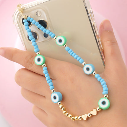 Factory direct supply handmade beaded mobile phone lanyard bluetooth speaker lanyard flashlight fan selfie stick U disk sling
