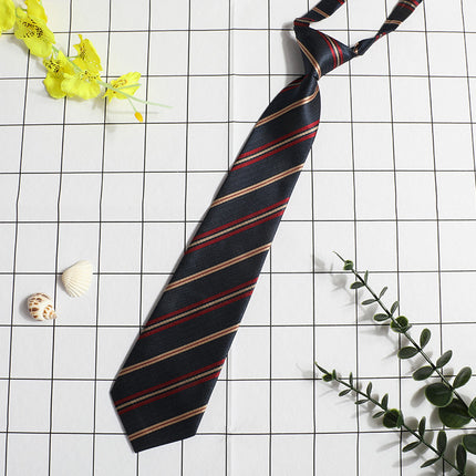 JK Small Tie Women's College Style Lazy Japanese Style Plaid Uniform Shirt Tie Student ins Men's and Women's Short Free Tie