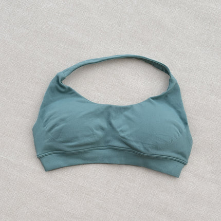 Cross-Border Seamless Fitness Underwear Sports Outdoor Quick-Drying Halter Bra Women's High Elastic Sexy Nylon with Chest Pad Ready Stock