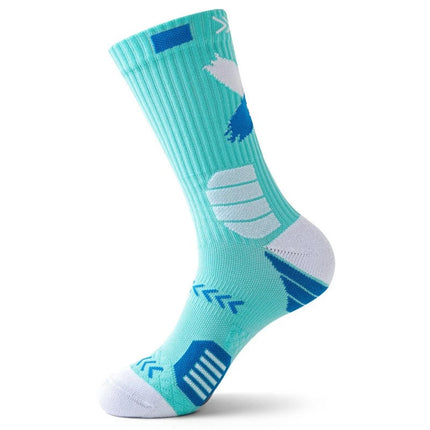 Professional Sports Socks Basketball Socks Men's Mid-Calf High-Top Towel Bottom Thickeneded Non-Slip Wear-Resistant Fitness Running Zhuji Socks