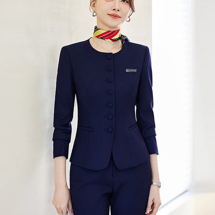 High-end professional suit suit women's spring and autumn new temperament sales department jewelry store hotel front desk reception work clothes