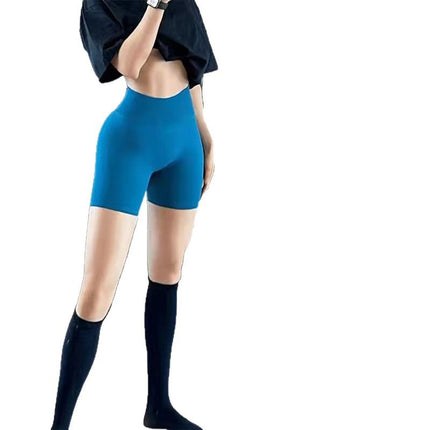 Peach Fitness Shorts Three-point Pants High Waist High Elasticity Hip Elastic Knitted Peach Line Fitness Sports Shorts Summer