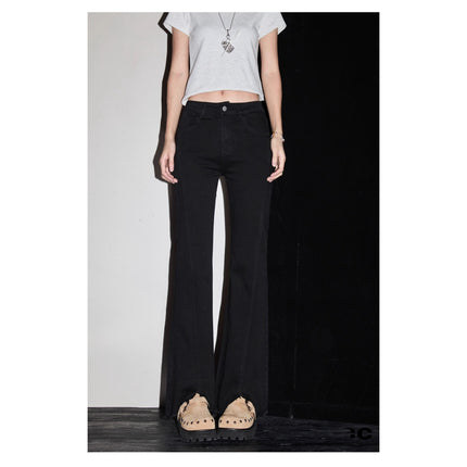 American Retro High Street Jeans for Women 2025 Summer New Loose Drape Straight Wide-Leg Floor-Length Pants