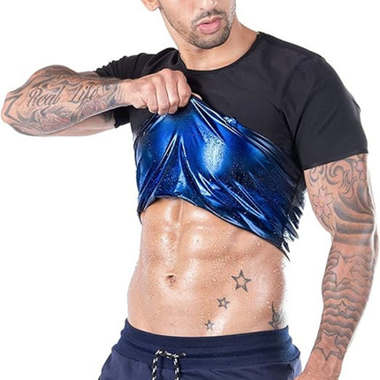 Amazon cross-border men's undershirt body-shaping vest body-shaping underwear tights fitness sports T-shirt compression short sleeve