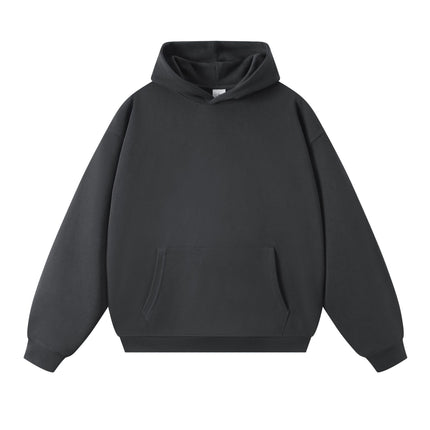 380g Heavyweight Terry Cordless Pullover Printed Off-Shoulder Hoodie Custom-Made Trendy Brand Hooded Sweatshirt with Custom Logo
