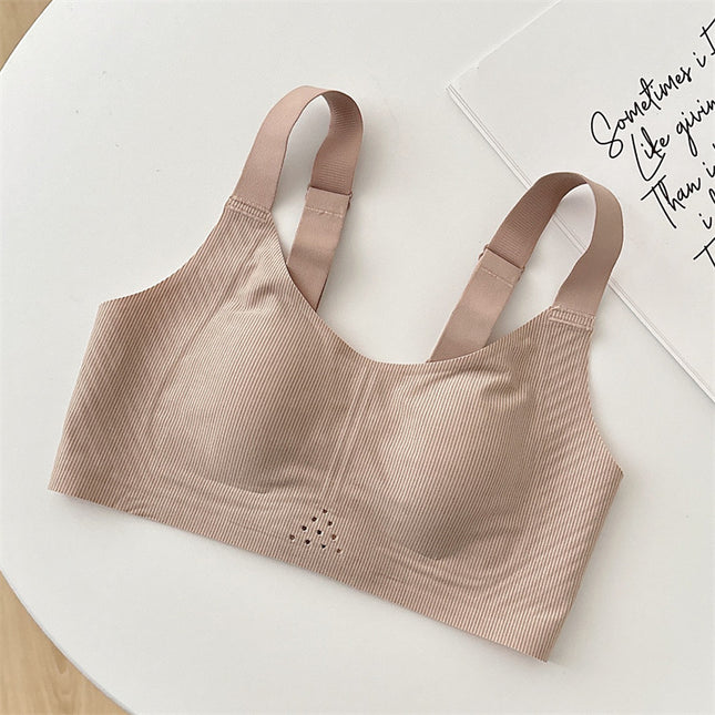 Ultra-thin Non-marking Underwear Women's Large Chest Small Slim-fit Breast Anti-sagging Comfortable plus size Non-rimmed Bra