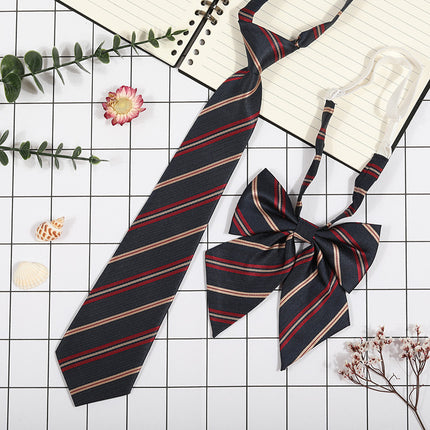 Japanese Plaid JK Tie Tie Set Women's College Style Graduation Photo Free Accessories Korean Style Bow Mariners Suit