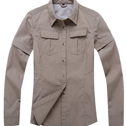 Outdoor climbing men's and women's quick-drying clothes quick-drying shirt detachable sports breathable fishing clothes factory wholesale