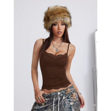 Tank Tops Camis Summer Boho Western Wear Daily Basic Contrast Lace