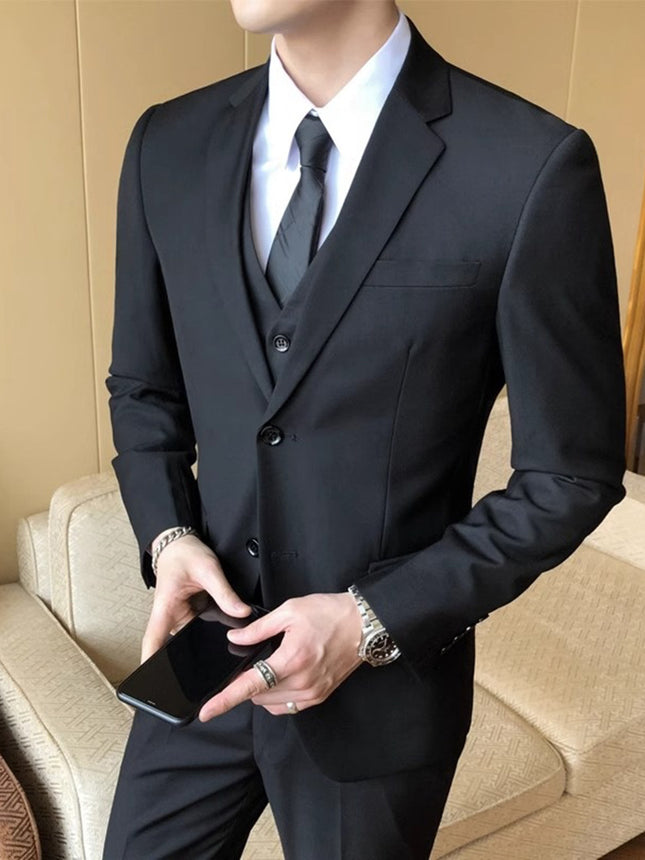 Korean Style Suit suit Men's Light Business Professional Dress Small Suit Men's Wedding Groom Work Jacket