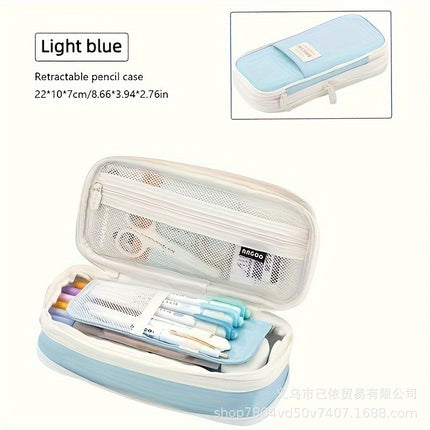 Oxford Cloth Large-Capacity Double-Zipper Multi-Layer Pencil Case Multi-Functional Stationery Box for Primary and Secondary School Students in the Back-To-School Season Wholesale from Manufacturers