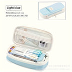 Twill retractable pencil case [light blue]