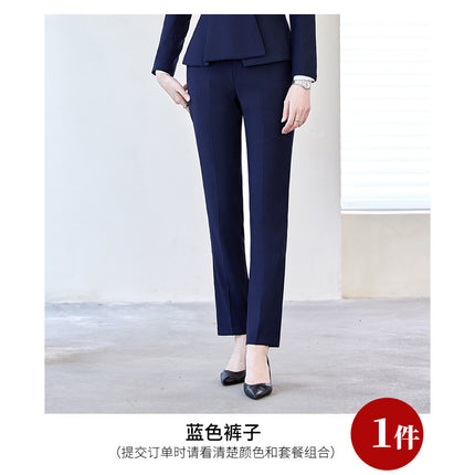 High-end professional suit suit women's spring and autumn new temperament sales department jewelry store hotel front desk reception work clothes