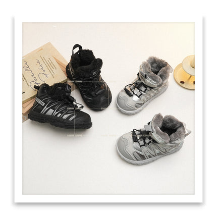 Xshx "Paris Outdoor" Professional Kidsren's Snow Boots Outdoor Waterproof and Non-Slip for Boys and Girls [Wenzhou Shoes]