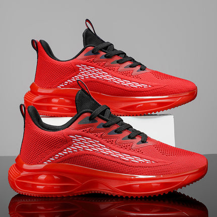 Summer Men's Shoes 2025 New Air Cushion Shock-Absorbing Soft Sole Casual Sports Running Shoes Deodorant Thin Breathable Mesh Shoes