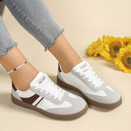Amazon Retro German Training Shoes for Women 2025 Spring New Lace-Up Fashion Casual Sports Shoes Thick-Soled Sneakers Export