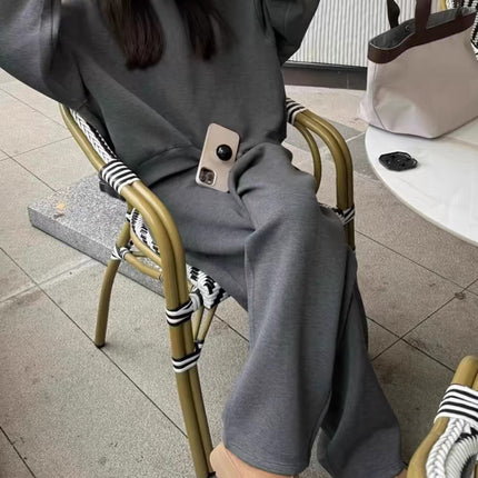 Stylish Fashion Sweatshirt Sports Set Women's 2024 Autumn and Winter Slimming Loose Korean Style Student Casual Two-piece Running Set