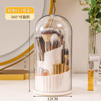 Makeup brush holder-light luxury white [360°Rotating/dust-proof and moisture-proof]