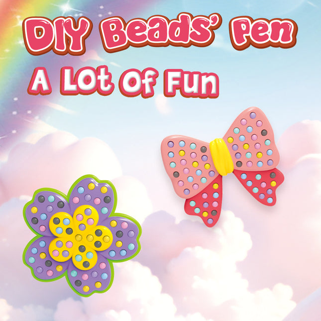 Cross-border New TikTok Same Style DIY Children's Dot Ball Pen Sticker Animal Cartoon Princess Bends Pen Girl