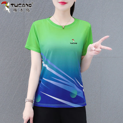 Ice Silk Quick-Drying Short-Sleeved Women's T-Shirt 2025 Summer New Loose Slimming Thin Breathable Women's Top
