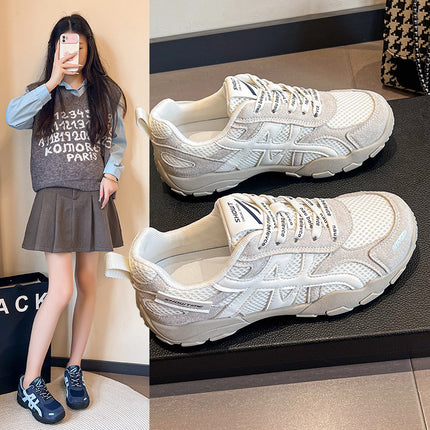 Thick-Soled German Training Shoes for Women, 2025 Autumn New Versatile Breathable Mesh Lightweight Casual Sneakers