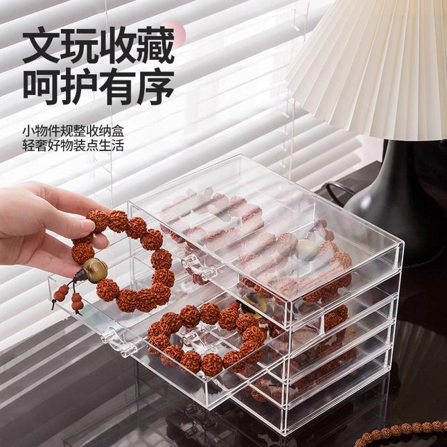 Transparent Drawer Type Bracelet Storage Box Bracelet Jewelry Jewelry Box Buddha Beads Bodhi Beads Display Box