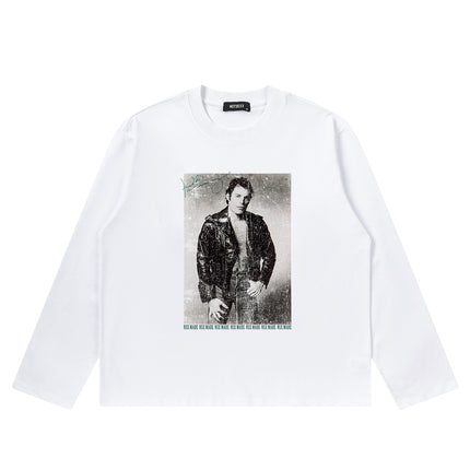 “Queen Band Uncle Tooth” Imported Digital Direct Injection Heavy Short Wide Boxy Short-Sleeved Snake Year T-Shirt Men's Style