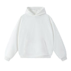 White-cotton hooded sweatshirt / S (recommended 55kg )
